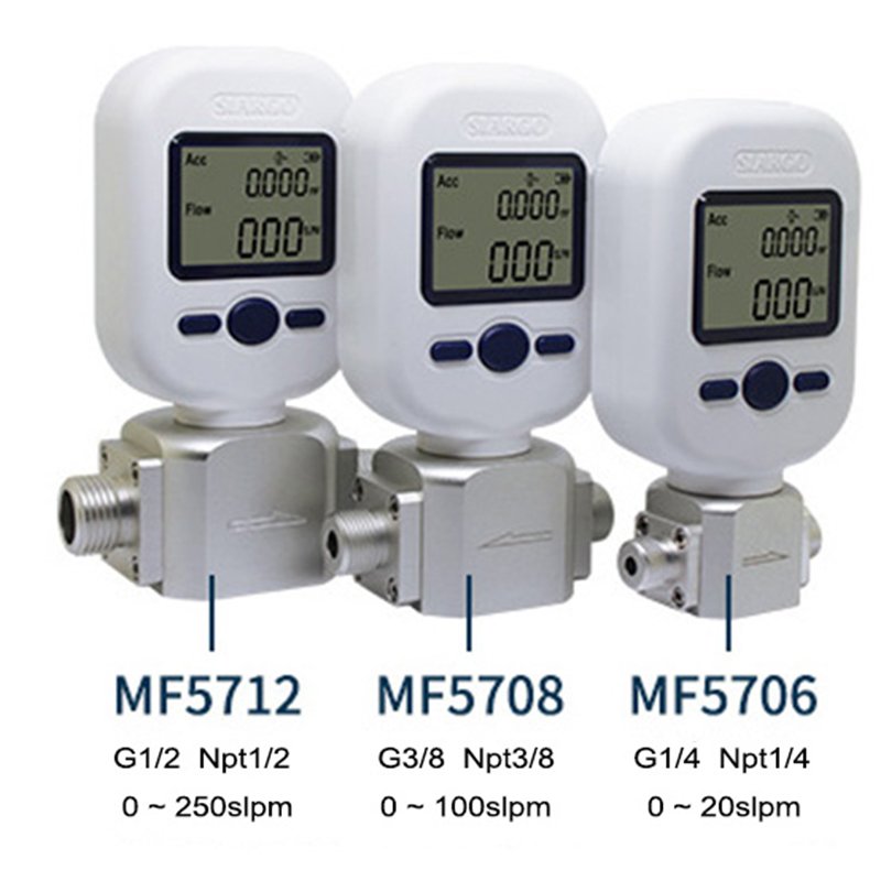 Portable Digital Air Mass Flow Meter Wireless LoRa or Wifi Stand-Alone Version 0-100SLPM