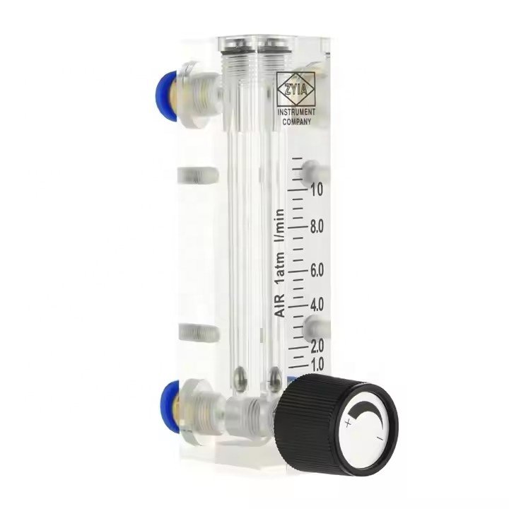 LZM-4T Low Price Acrylic Material Panel Mounted Oxygen Nitrogen Gas Regulator With Flow Meter