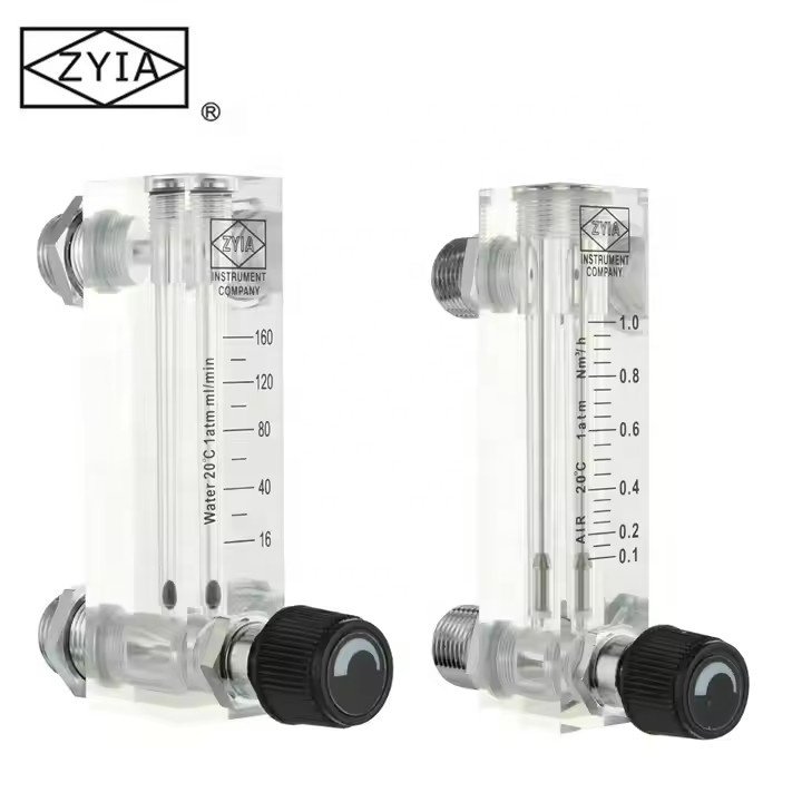 LZM-4T Low Price Acrylic Material Panel Mounted Oxygen Nitrogen Gas Regulator With Flow Meter