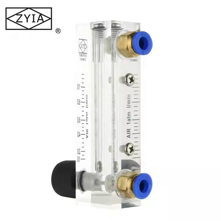 LZM-4T Low Price Acrylic Material Panel Mounted Oxygen Nitrogen Gas Regulator With Flow Meter