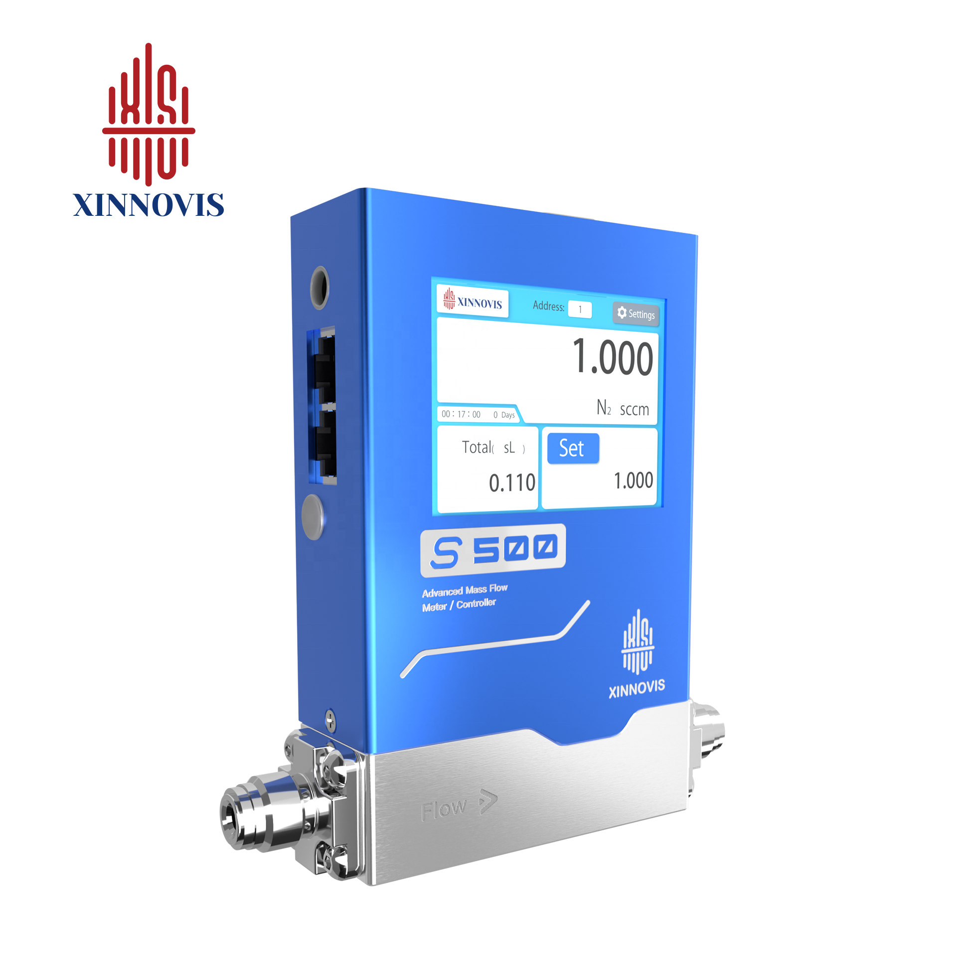 MFC Air/Hydrogen/Oxygen/Nitrogen/Methane/Argon/Helium S500 Gas Mass Flow Controller 0.01sccm~20 L/min OEM Xinnovis Factory
