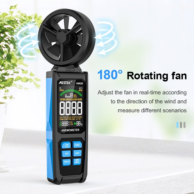 Digital Wind Anemometer AM620 Air Flow Meter for Wind Speed Temperature Meter Anemometer Wind Anemometer