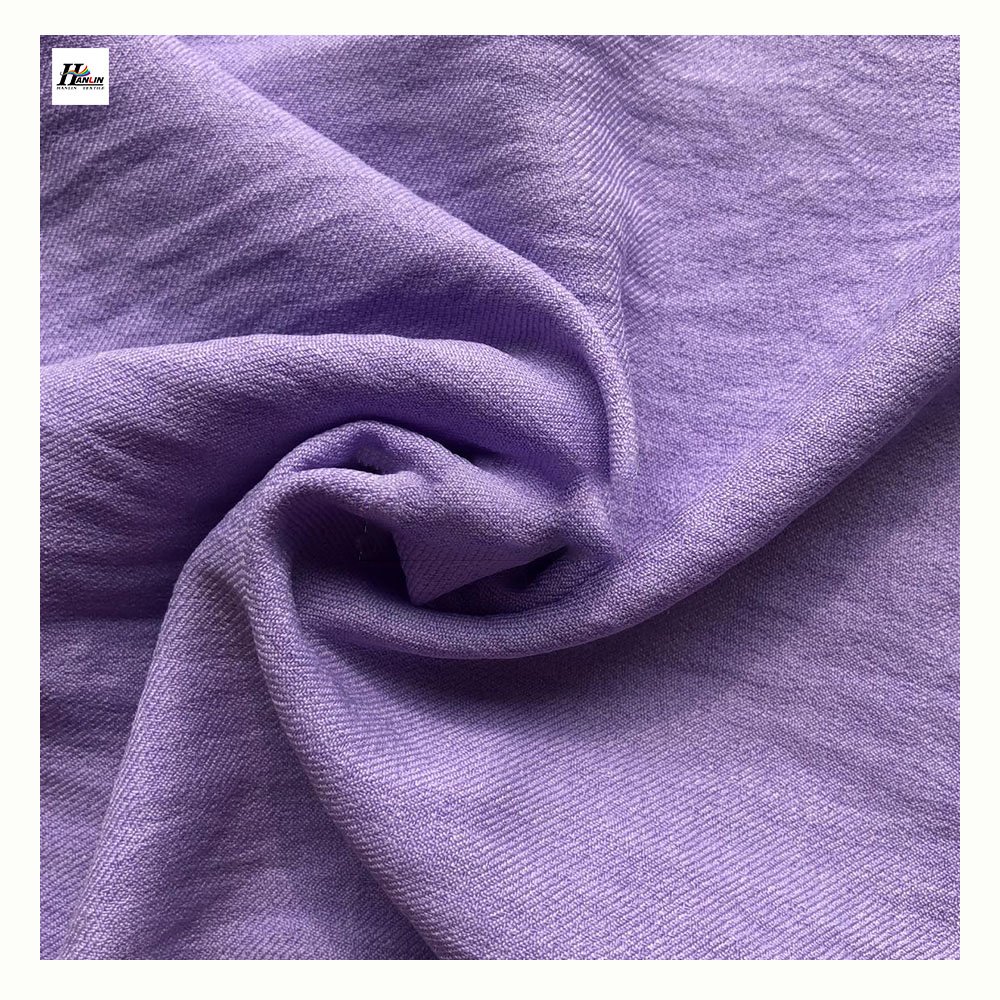 2023 New Design Linen Fabric 100% Polyester Linen Crepe Fabric for Clothing