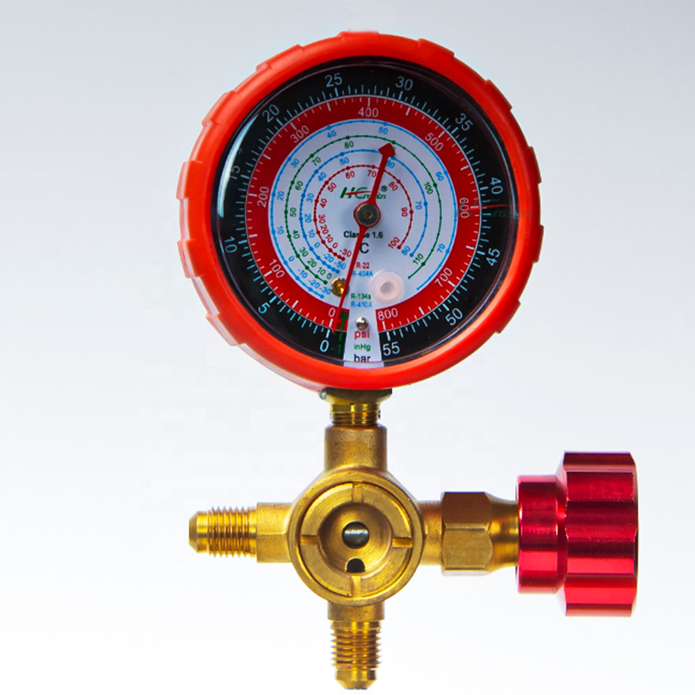 Hengsen Dbf-T-467 Brass Vacuum Air Manometer Testing Pressure Gauge Meter Refrigerant Flow Meter for Air Condition