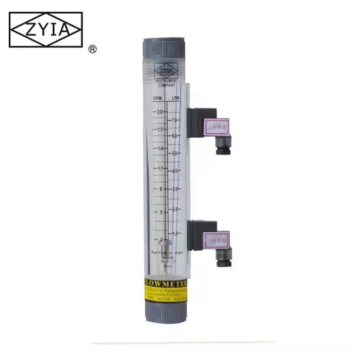 OEM Plastic PVC Variable Area Vertical air Rotameter Chemical Glass Ozone Gas Flow Meter
