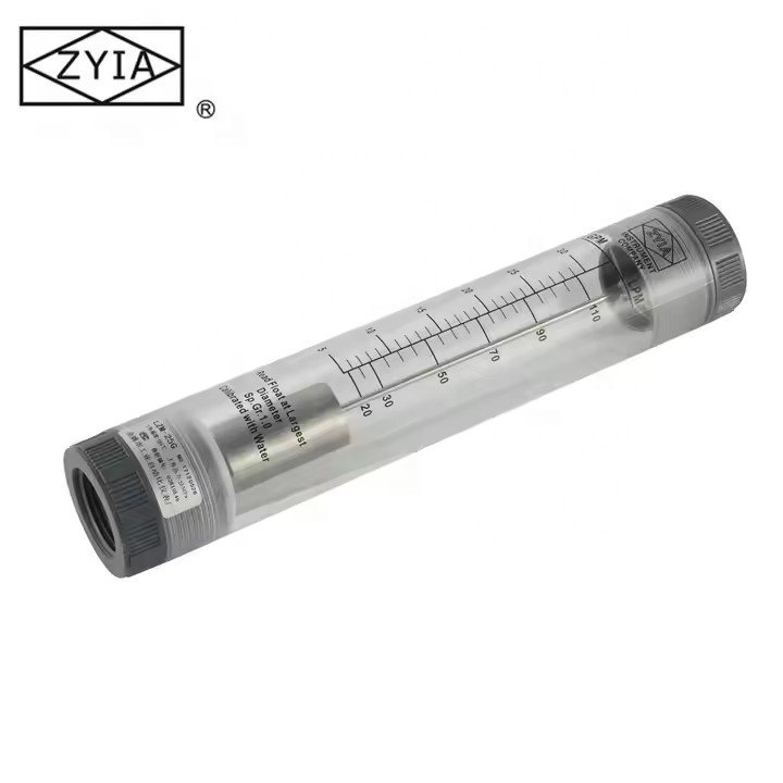OEM Plastic PVC Variable Area Vertical air Rotameter Chemical Glass Ozone Gas Flow Meter