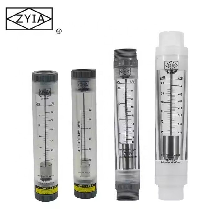 OEM Plastic PVC Variable Area Vertical air Rotameter Chemical Glass Ozone Gas Flow Meter
