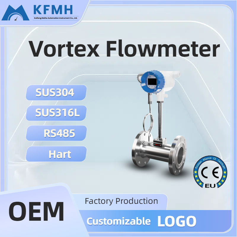 Steam Micro Flowmeter Wireless Digital Air Vortex Flow Meter For Steam