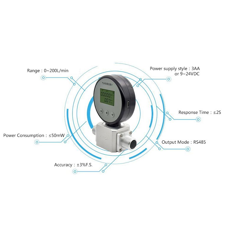 Gas Mass Flow Meter Digital air Flow Meter