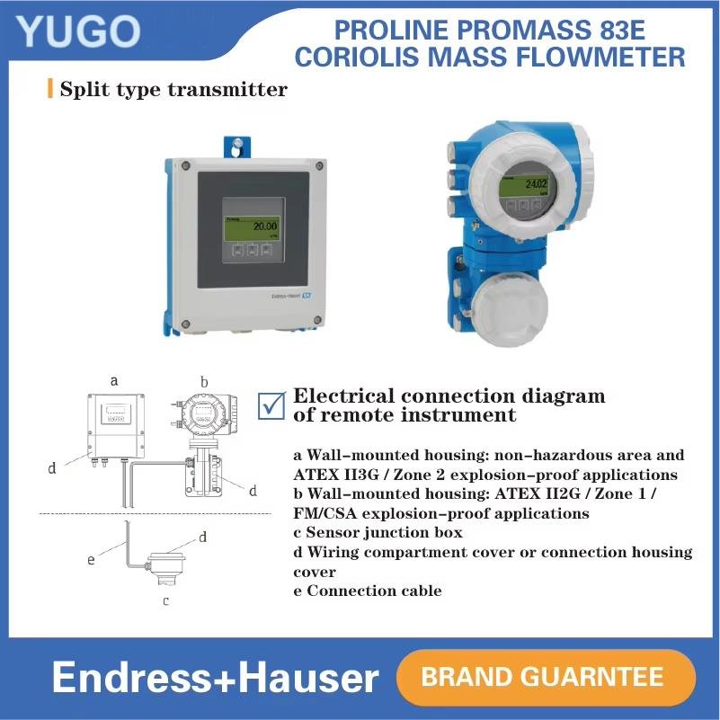 OEM Endress+Hauser 80E15 83E15 High Precision Coriolis Mass Flowmeter for Liquid Gas Slurry High Viscosity Fluid and so on