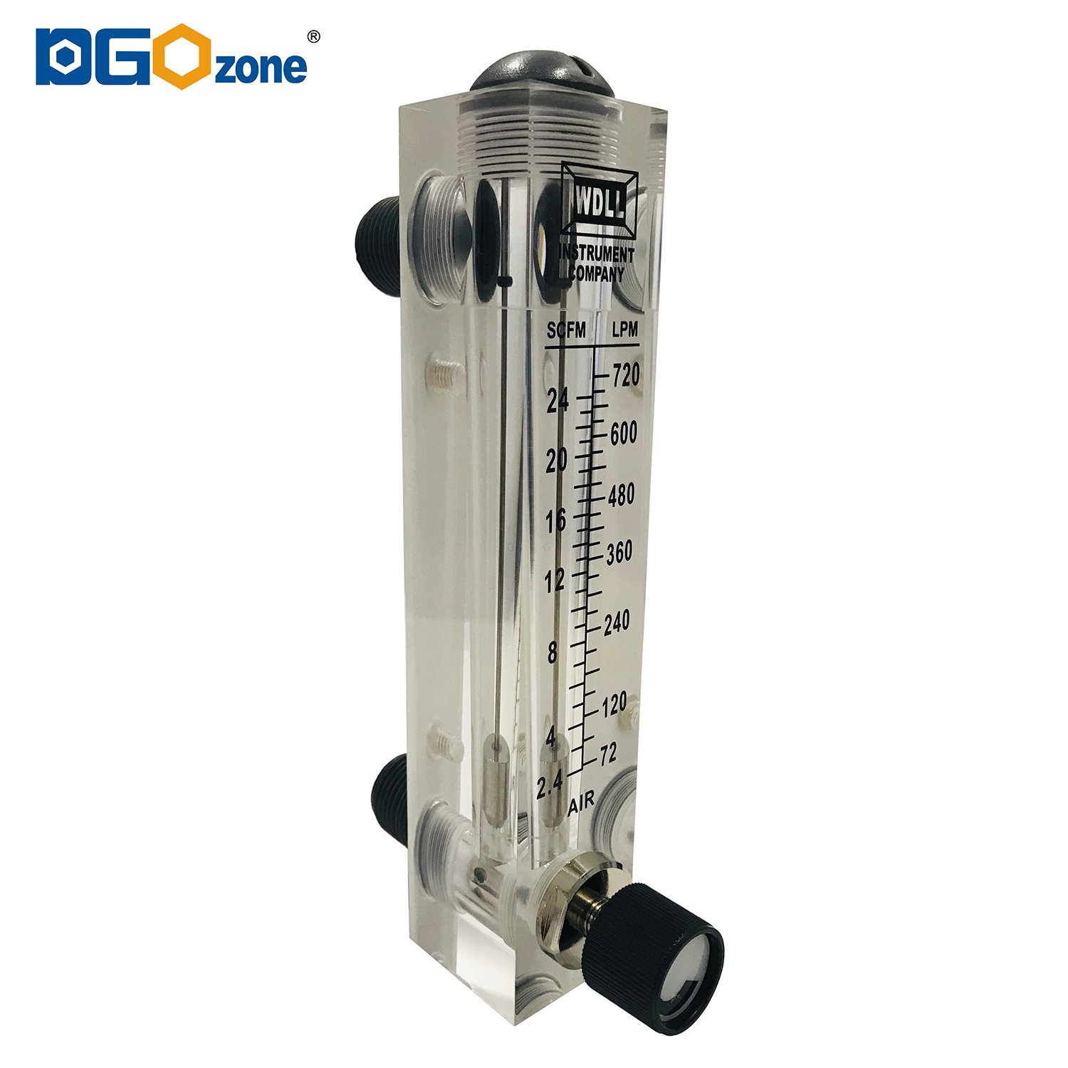 720LPM Acrylic Rotameter 24SCFM air Flowmeters Panel air Gas Flow Meter