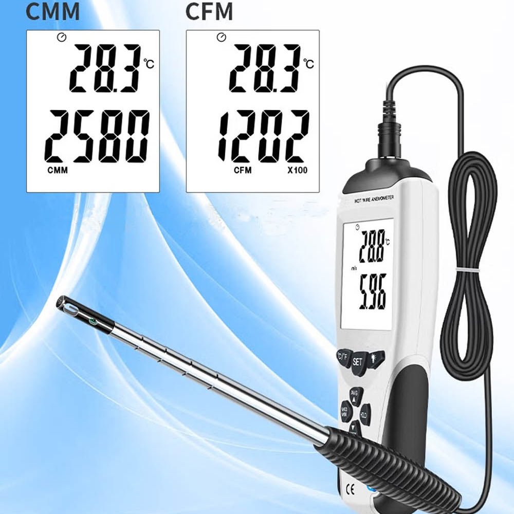 Customized Diy Wind Speed Meter Anemometer air Flow Meter Hot Wire Sensor air Volume Meter