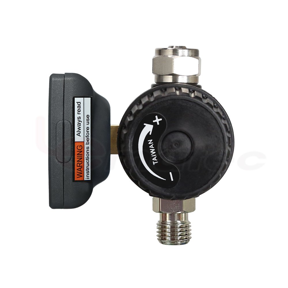 Digital 1/4" Air Pressure Regulator with Tail Gauge for Precise Spray Gun Adjustment