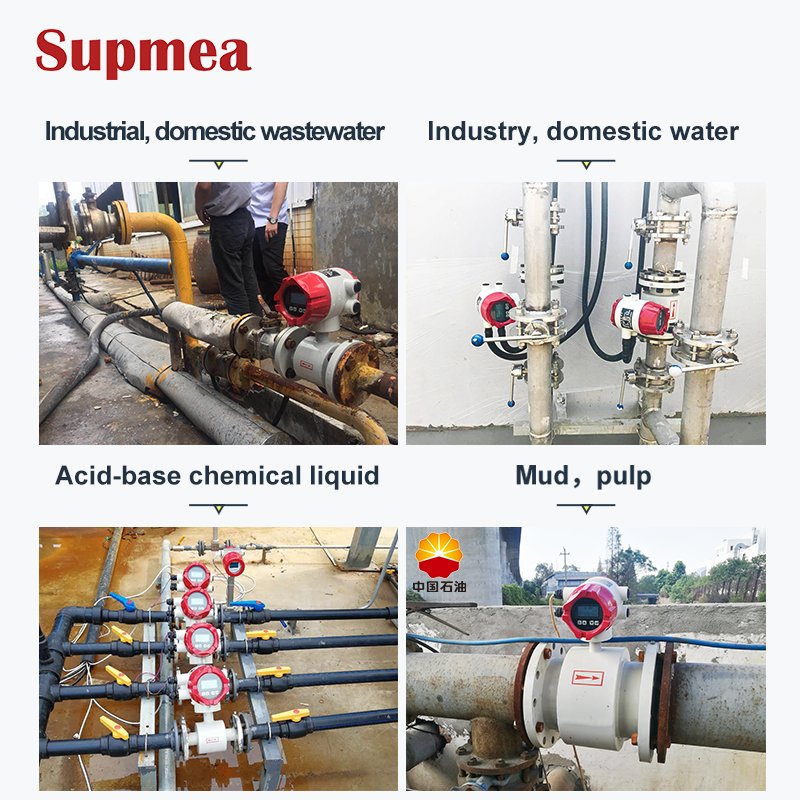 Supmea Supplier Liquid Sewage Water Industrial Electro Magnetic Flow Meter Digital Flowmeter
