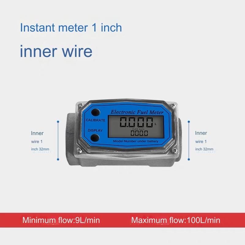 Electronic Turbine Flow Count Display Liquid Crystal diesel Gasoline Methanol Flow Meter Liquid Water Measurement