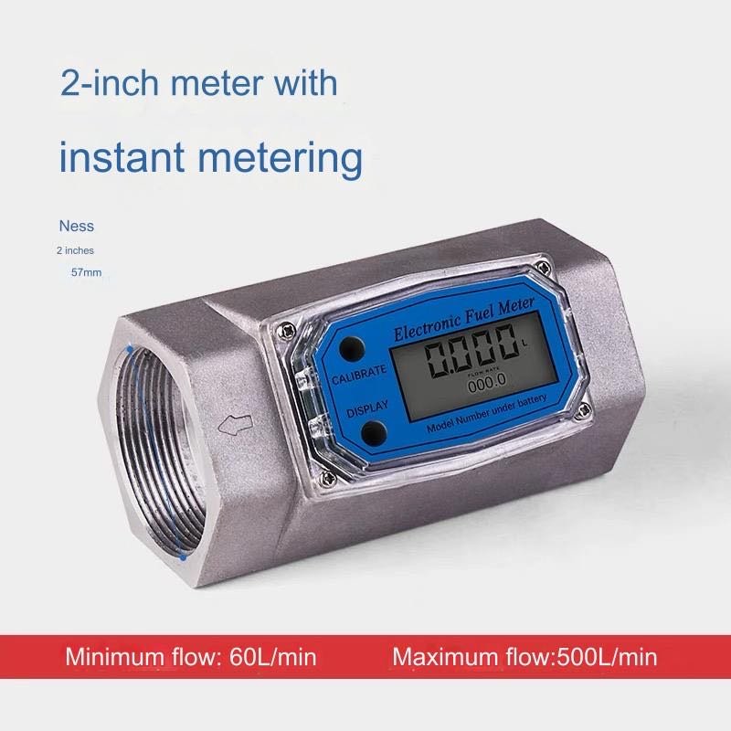Electronic Turbine Flow Count Display Liquid Crystal diesel Gasoline Methanol Flow Meter Liquid Water Measurement