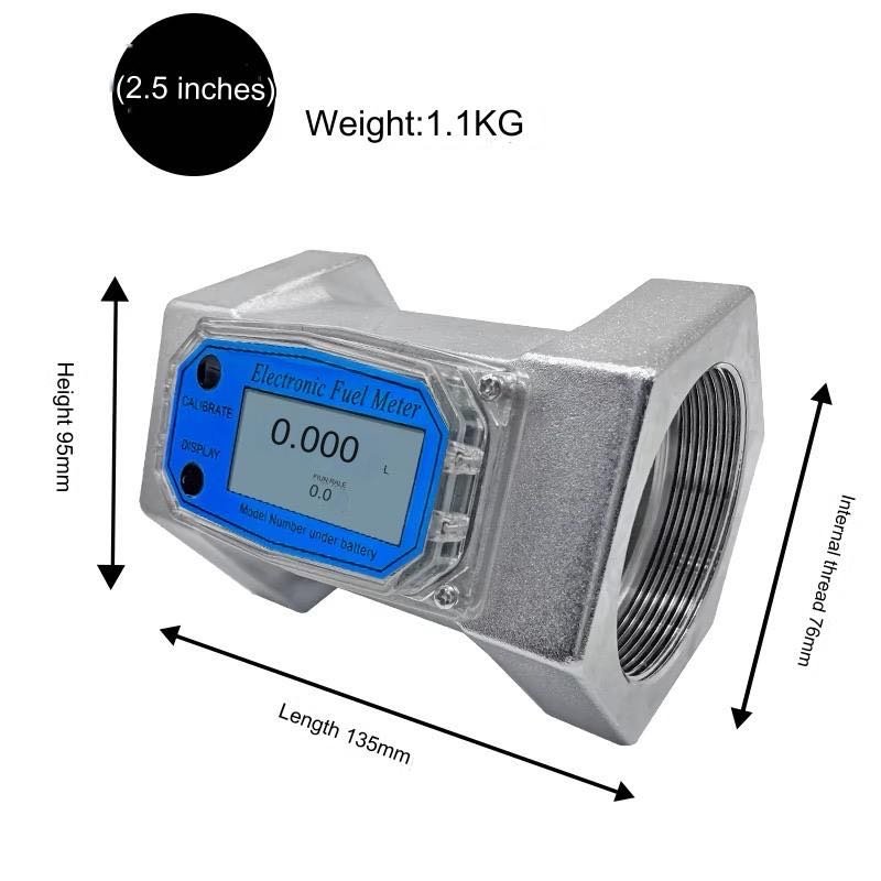 Electronic Turbine Flow Count Display Liquid Crystal diesel Gasoline Methanol Flow Meter Liquid Water Measurement