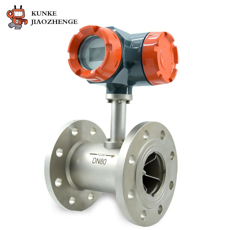 Kunkeandao 4-20 Modbus Protocol Liquid Turbine Flowmeter Stainless Steel Digital for Oil Diesel Water Type Air/Oil Flow Meter