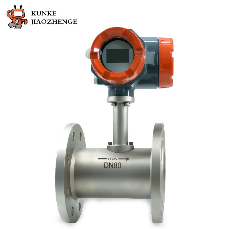 Kunkeandao 4-20 Modbus Protocol Liquid Turbine Flowmeter Stainless Steel Digital for Oil Diesel Water Type Air/Oil Flow Meter