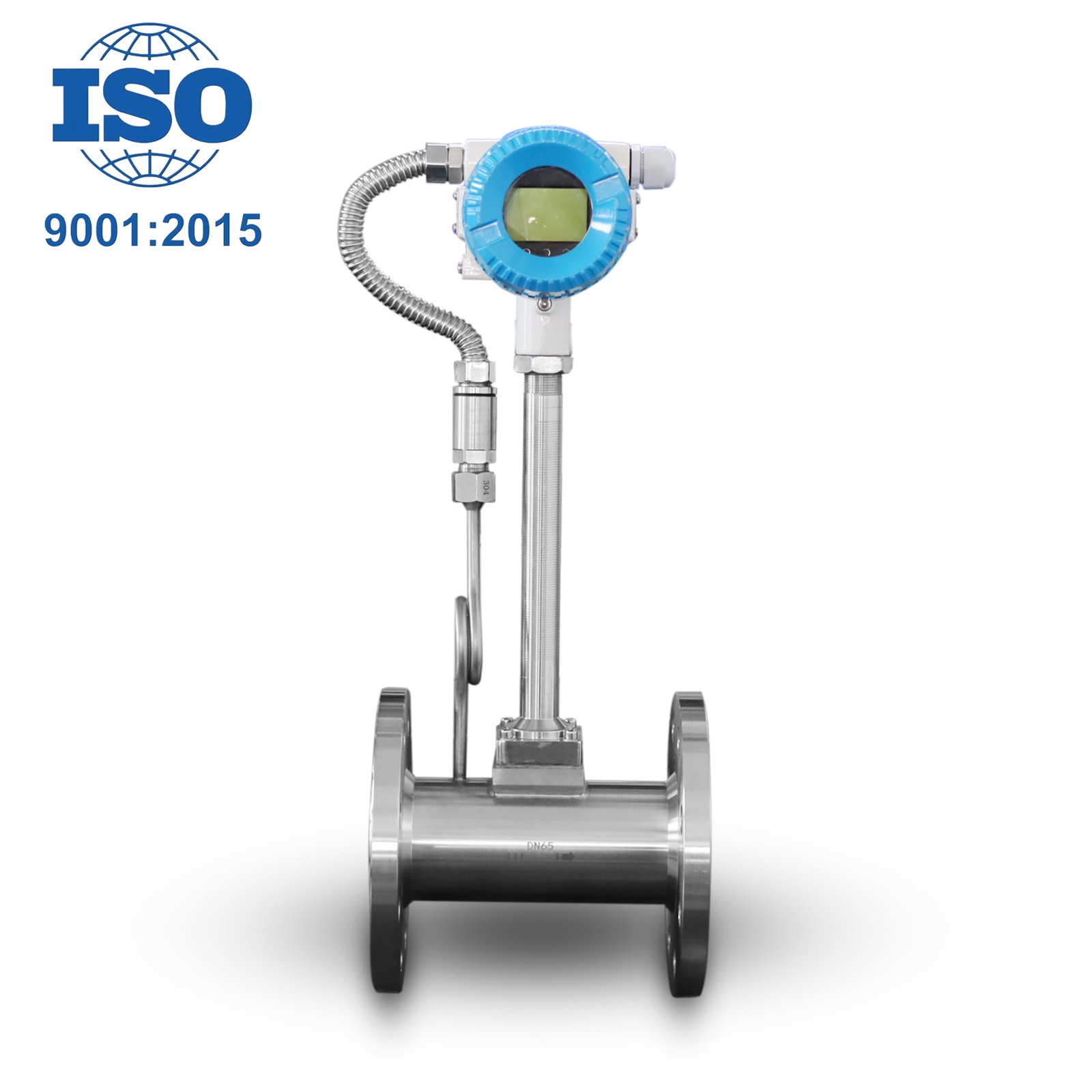 Vortex Flowmeter Flange Connection With Temperature & Pressure Data Fixing Gas Flowmeter Stainless Steel 304 Steam Flowmeter