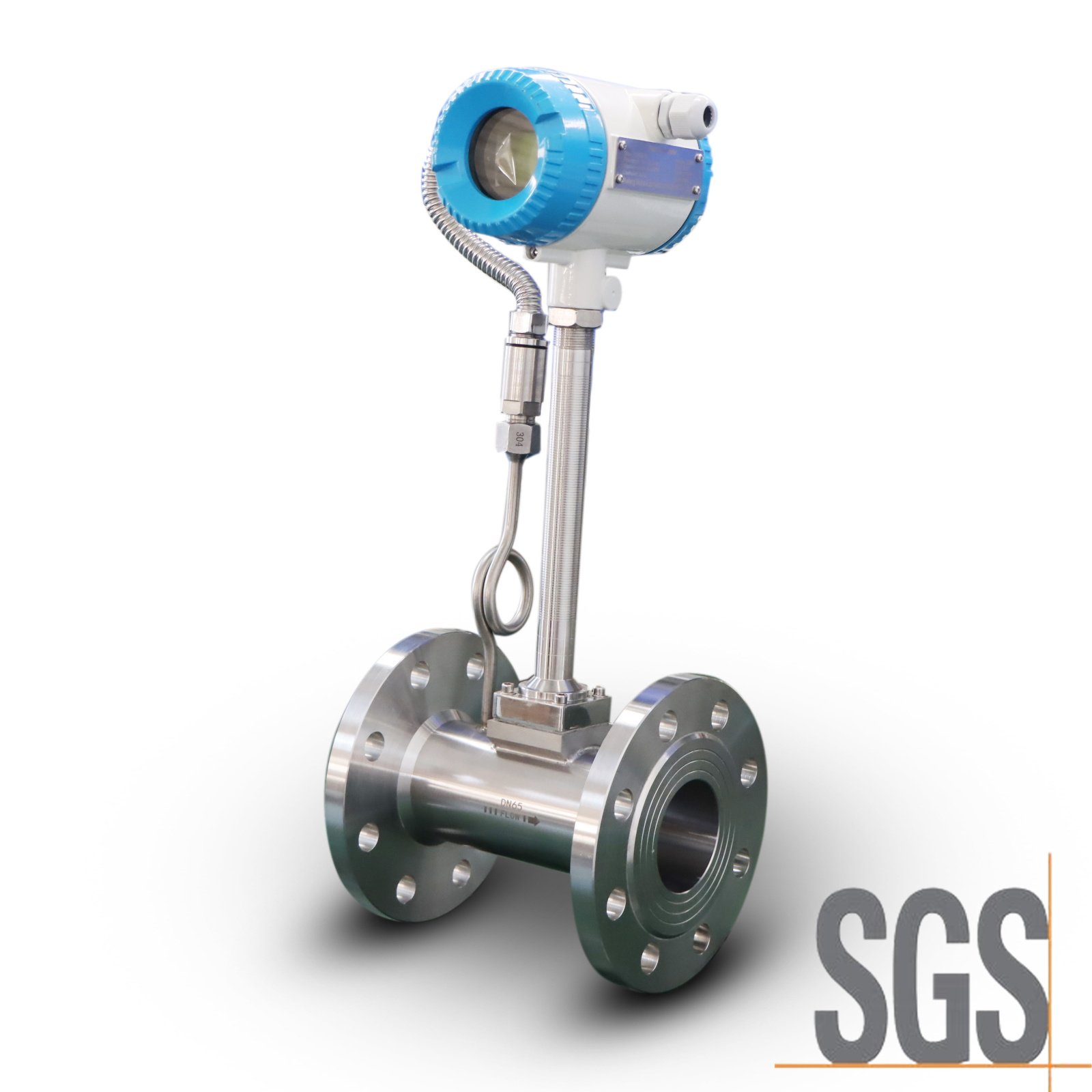 Vortex Flowmeter Flange Connection With Temperature & Pressure Data Fixing Gas Flowmeter Stainless Steel 304 Steam Flowmeter