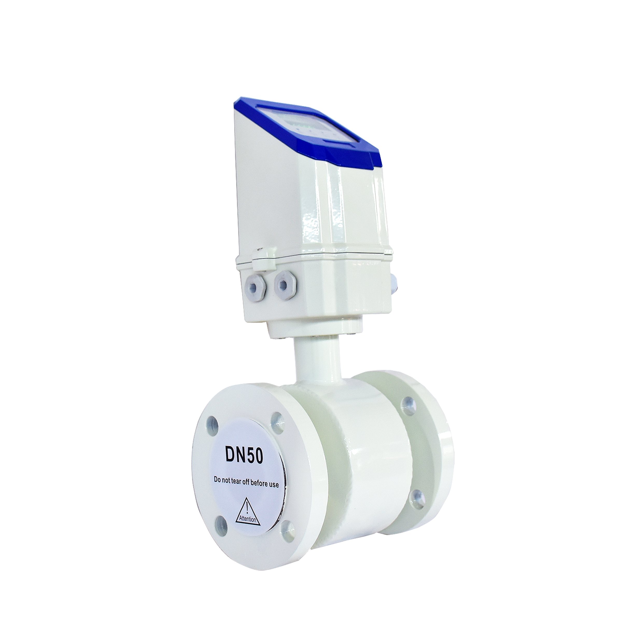 High Precision Industrial Liquid Flow Meter OLED Display Flange Type Rs485 Electromagnetic Flowmeter with 220v /24v Dual Power