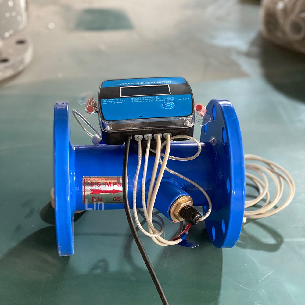 BTU Flexim Ultrasonic Transducer Flowmeter Price 20mm 3inch Water River Oil Beer Liquid for Flow Meter