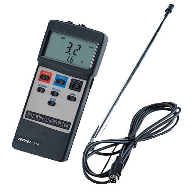 Hot Selling Made In Taiwan TECPEL AVM-714 Digital Hot Wire Anemometer For Air Movement