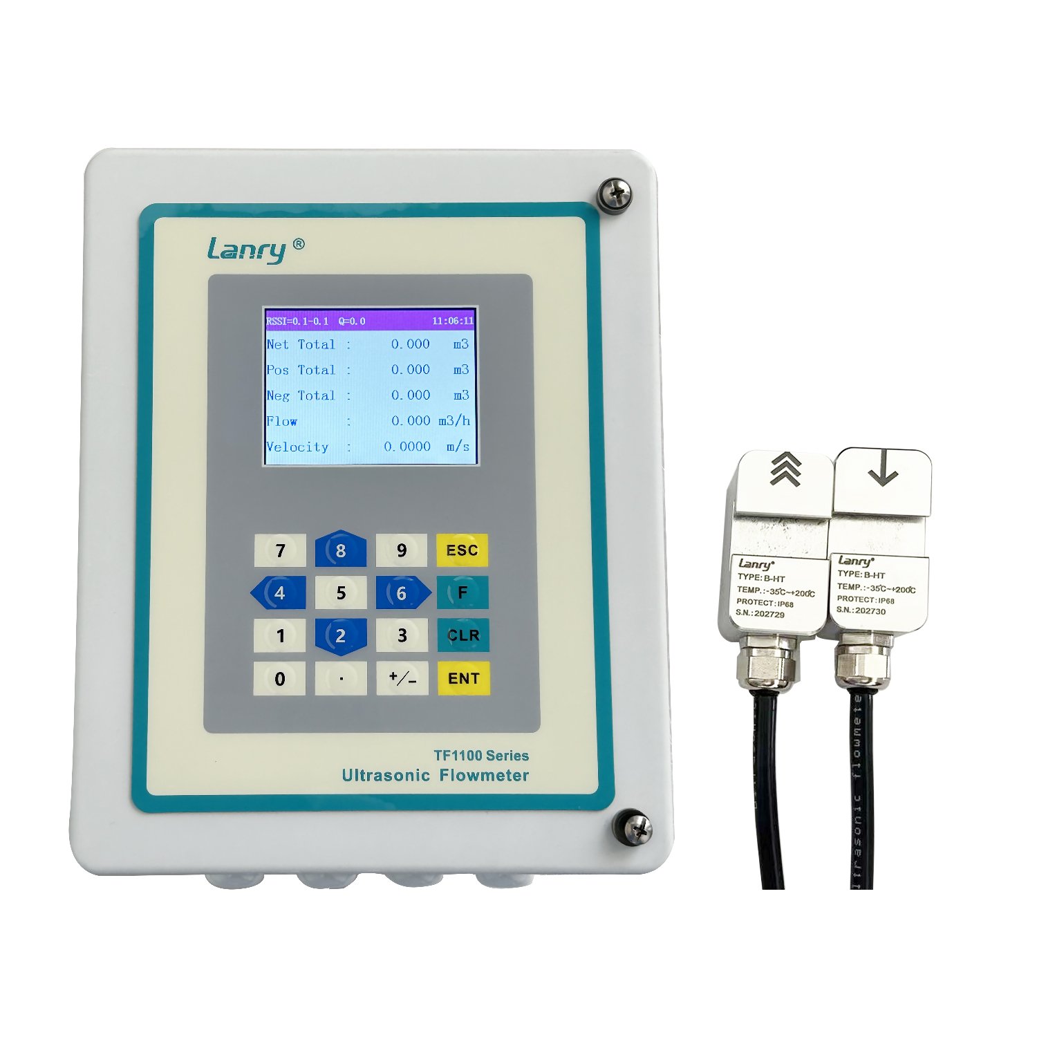 4-20mA Ultrasonic Flow Meter 1.5'' Ultrasonic Flow Meter Sensor