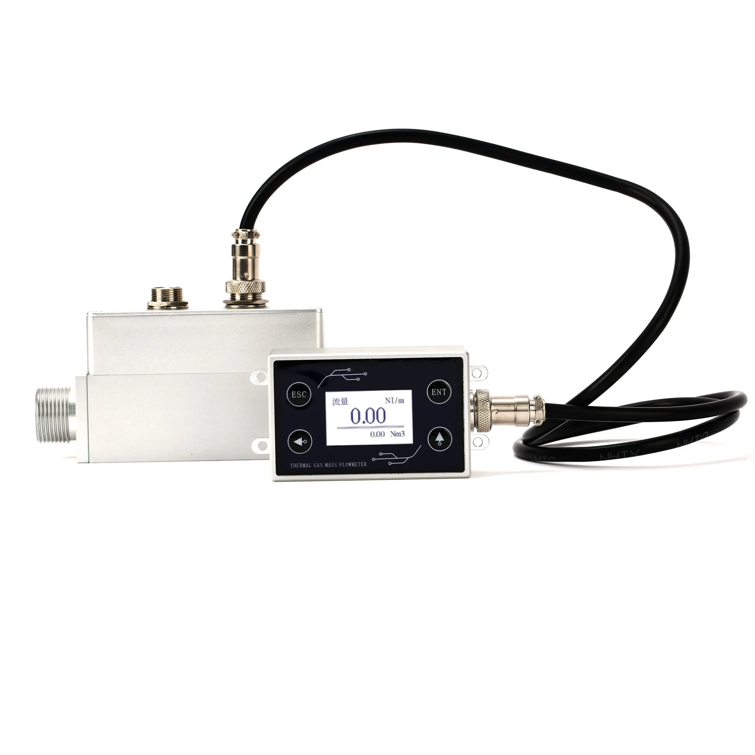 Digital 4-20mA RS485 Medical Oxygen Thermal Mass Flow Meter Split Type Miniature Gas Flowmeter