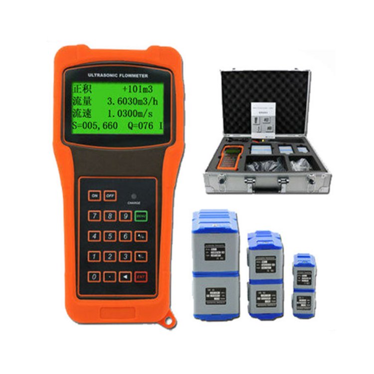 Handheld Ultrasonic Flow Meter Accuracy 1.0%R Drinking Water Industrial Liquid Flowmeter