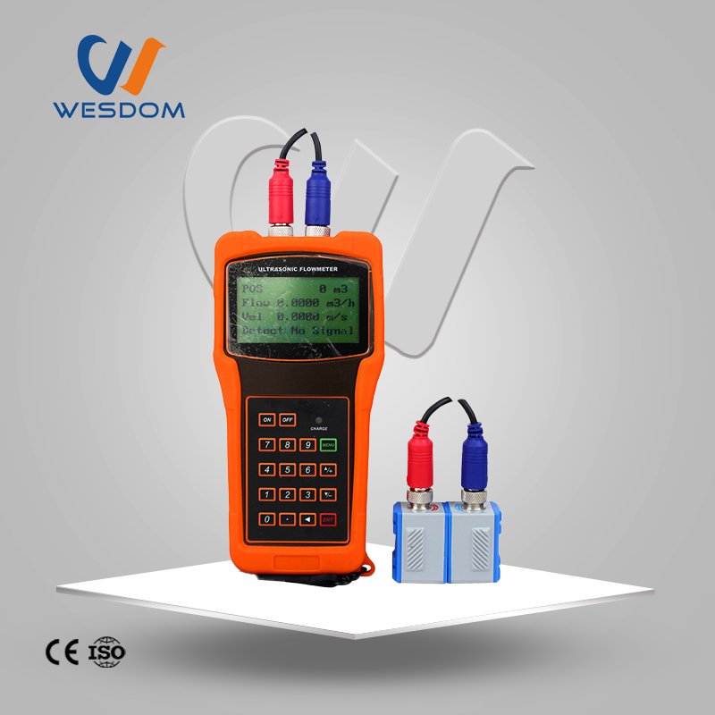 WEIZIDOM 2024 Portable Batteroperted Well Water Clamp on Patrolling Ultrasonic Handheld Multipath Hydrant Flowmeter