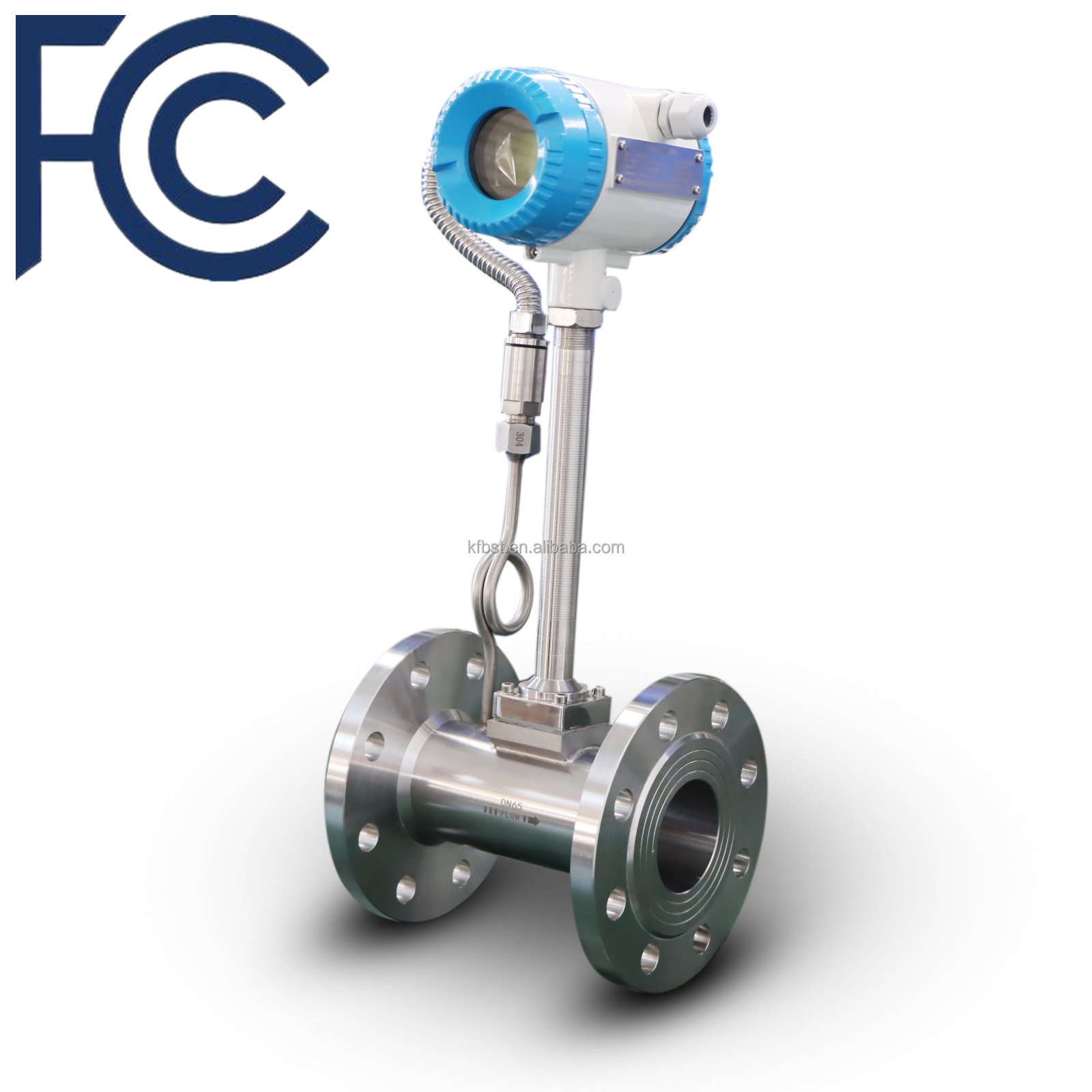 ANSI600# ConnectionKaifeng BST Instrument SUS304 Material Best Price Vortex Flowmeter