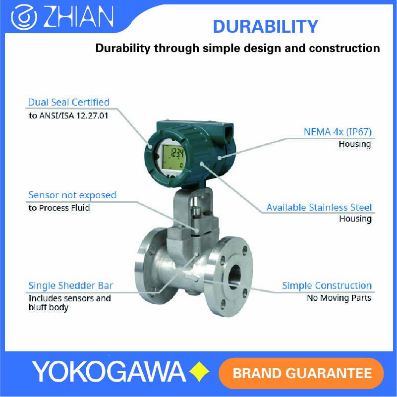 Yokogawa Steam Gas Liquid Applications Accurate Durable Easy Installation DY150 DN150 DN150 150 mm (6 Inch)Vortex Flowmeter