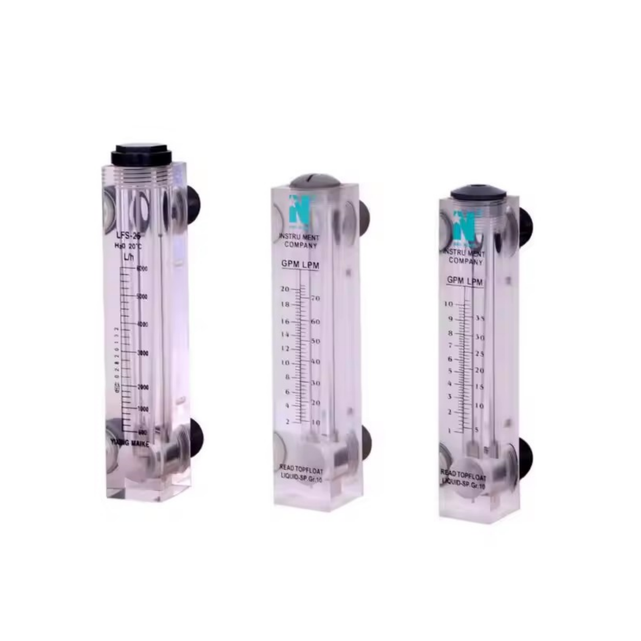Acrylic Flow Meter Plexiglass Panel Rotameter for Gas and Liquid Measurement