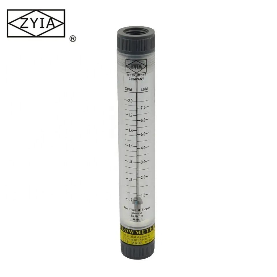 ZYIA Portable Acrylic Stainless Nitrogen Gas Medical air Flowmeter Rotameter