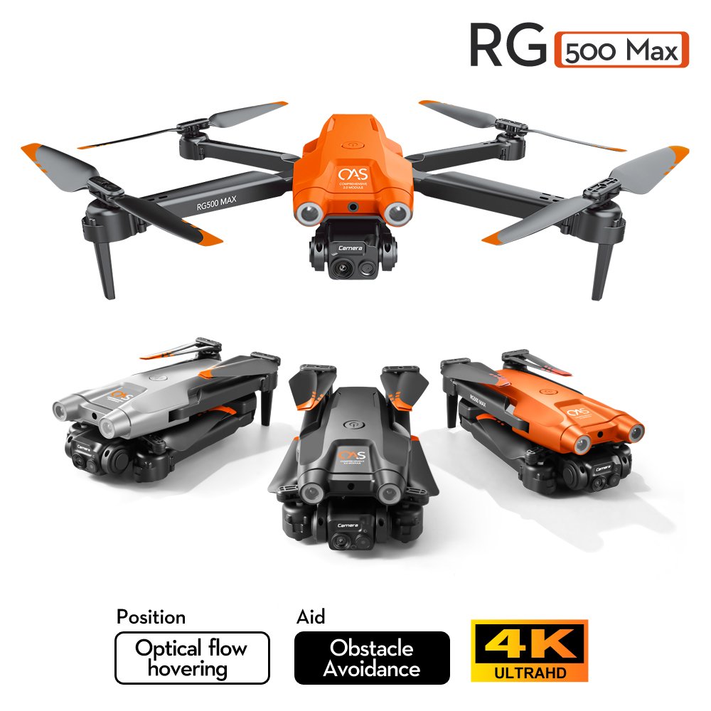 RG500 Max Drone With Hd 4k Dual Camera Optical Flow Foldable Wifi Fpv Brushless Motor Drone Profesional Quadcopter Toy