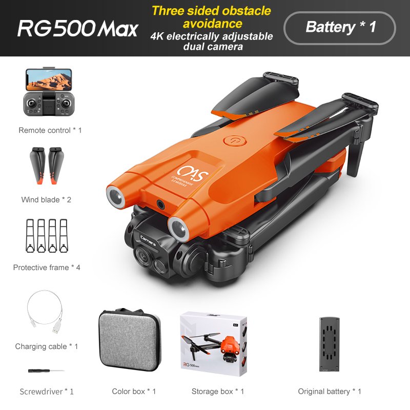 RG500 Max Drone With Hd 4k Dual Camera Optical Flow Foldable Wifi Fpv Brushless Motor Drone Profesional Quadcopter Toy