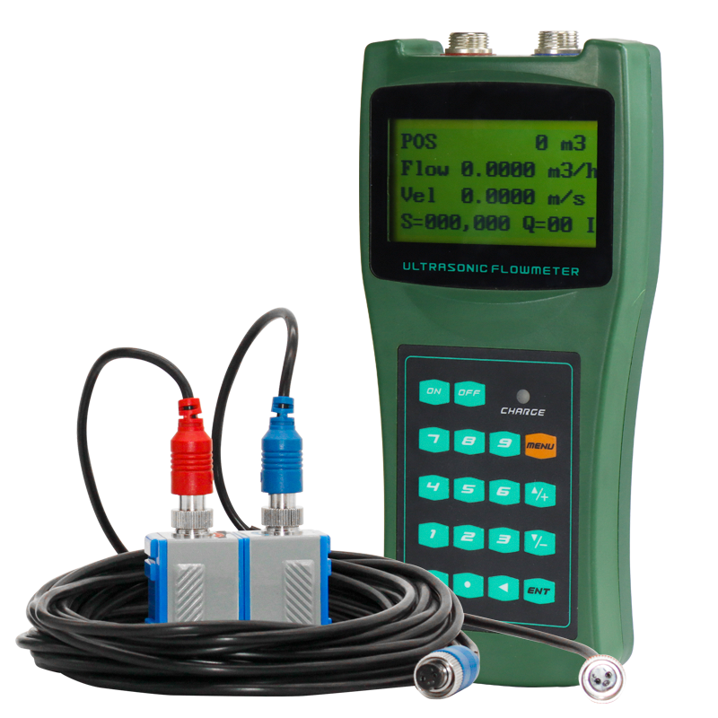 Clamp-on Water Pipe air Conditioning Water Battery Powered Handheld Ultrasonic Flowmeter