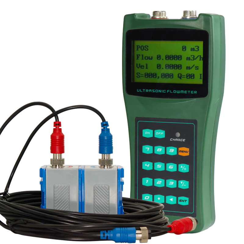 Clamp-on Water Pipe air Conditioning Water Battery Powered Handheld Ultrasonic Flowmeter
