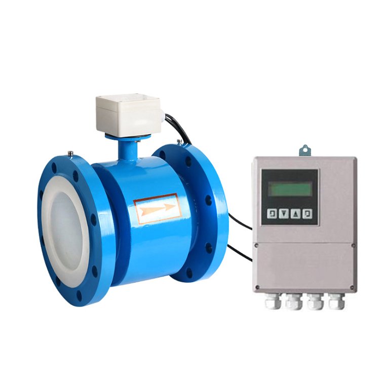 6 Inch Dn150 4-20mA Digital Remote Flange Type Water Flow Meter Conductive Liquid Magnetic Flowmeter for Sale