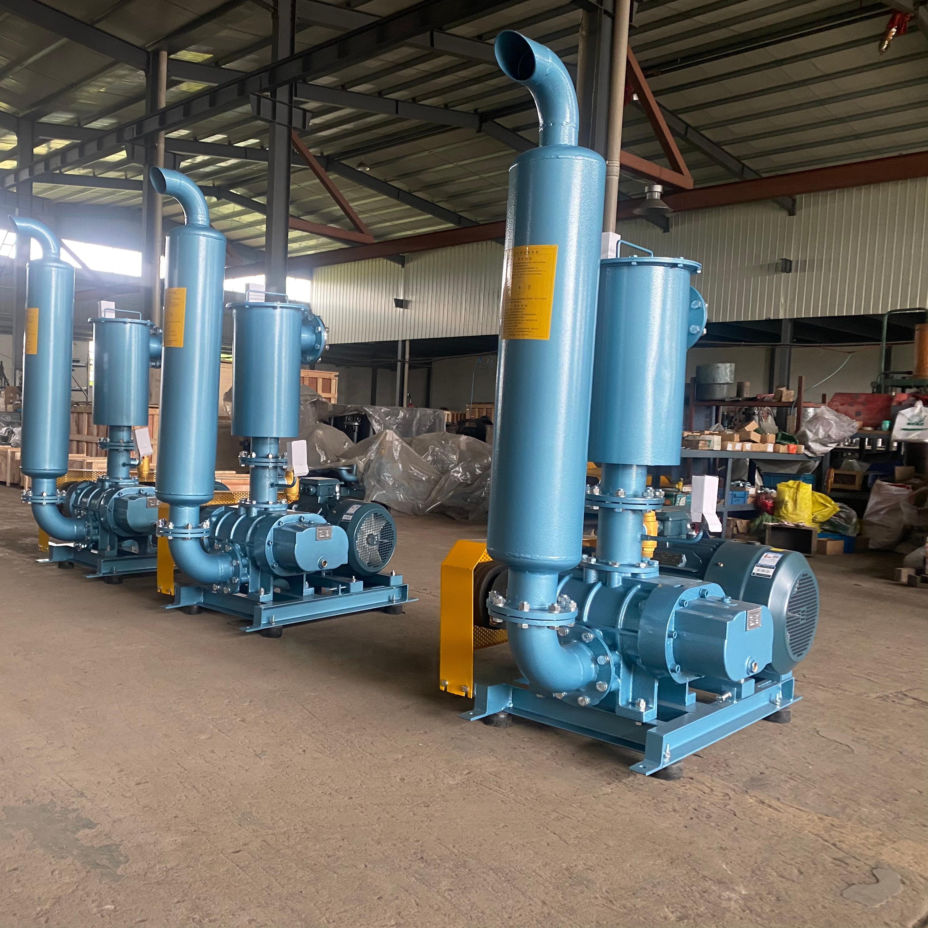 High Quality Big Air Flow High Efficiency Design in Taiwan Three Lobe Roots Blower for Pond Fish Farm Pneumatic Conveying