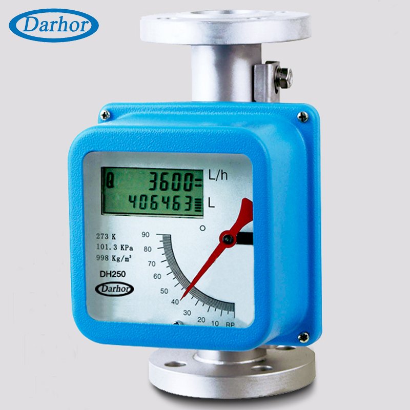 Bottom to Top Inline Type SS304/SS316L Material Compressed air Flow Meter Digital Metal Tube Flowmeter Variable Area Rotameter