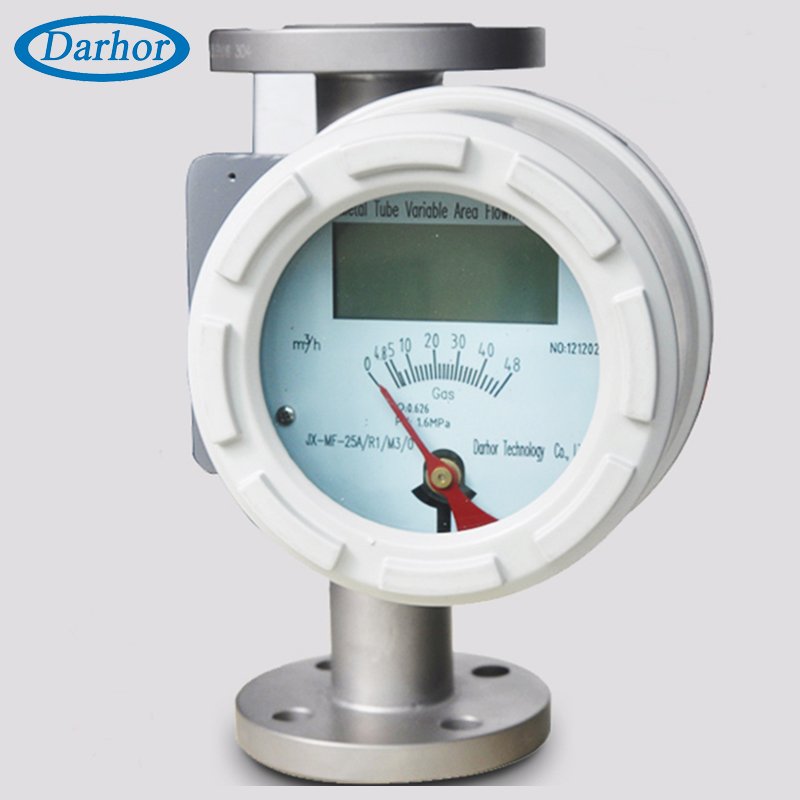 Bottom to Top Inline Type SS304/SS316L Material Compressed air Flow Meter Digital Metal Tube Flowmeter Variable Area Rotameter