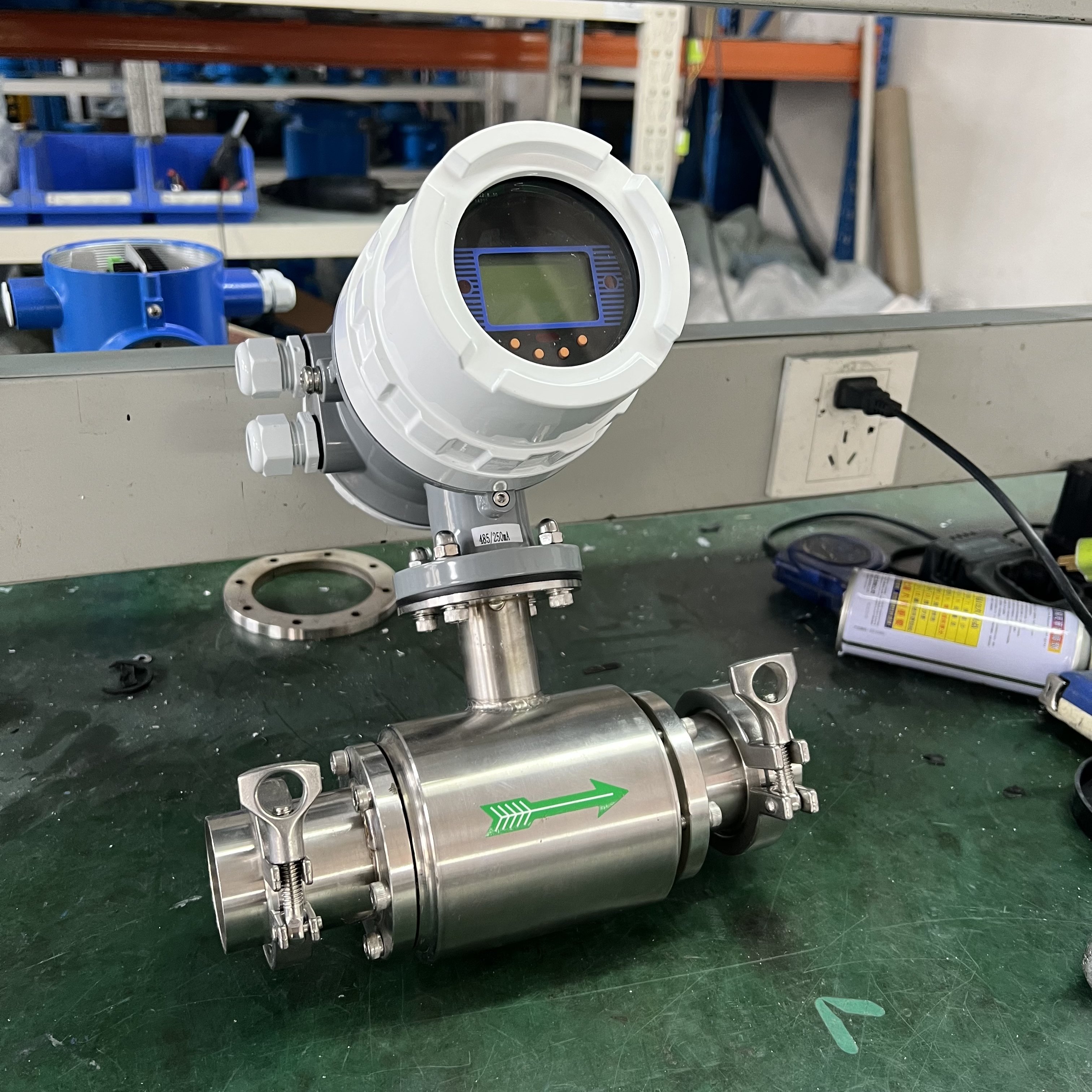 Smart Flowmeter 4inch Water Food Grade Intelligent Modbus RS485 Electromagnetic Flow Meters