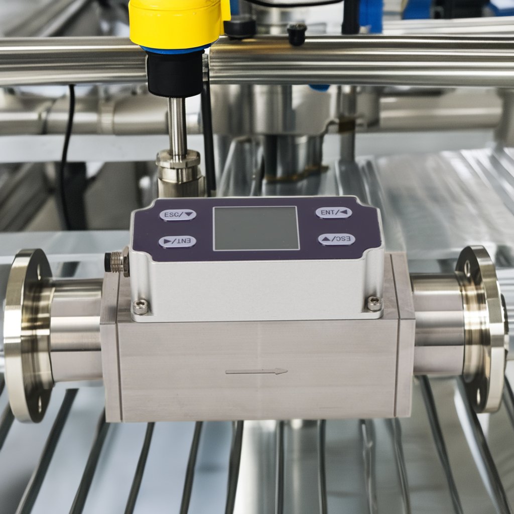 Customizable Mini DN32 Industrial Gas Flowmeter Small Diameter Digital Thermal Mass Flowmeter for Compressed Air Ozone OEM