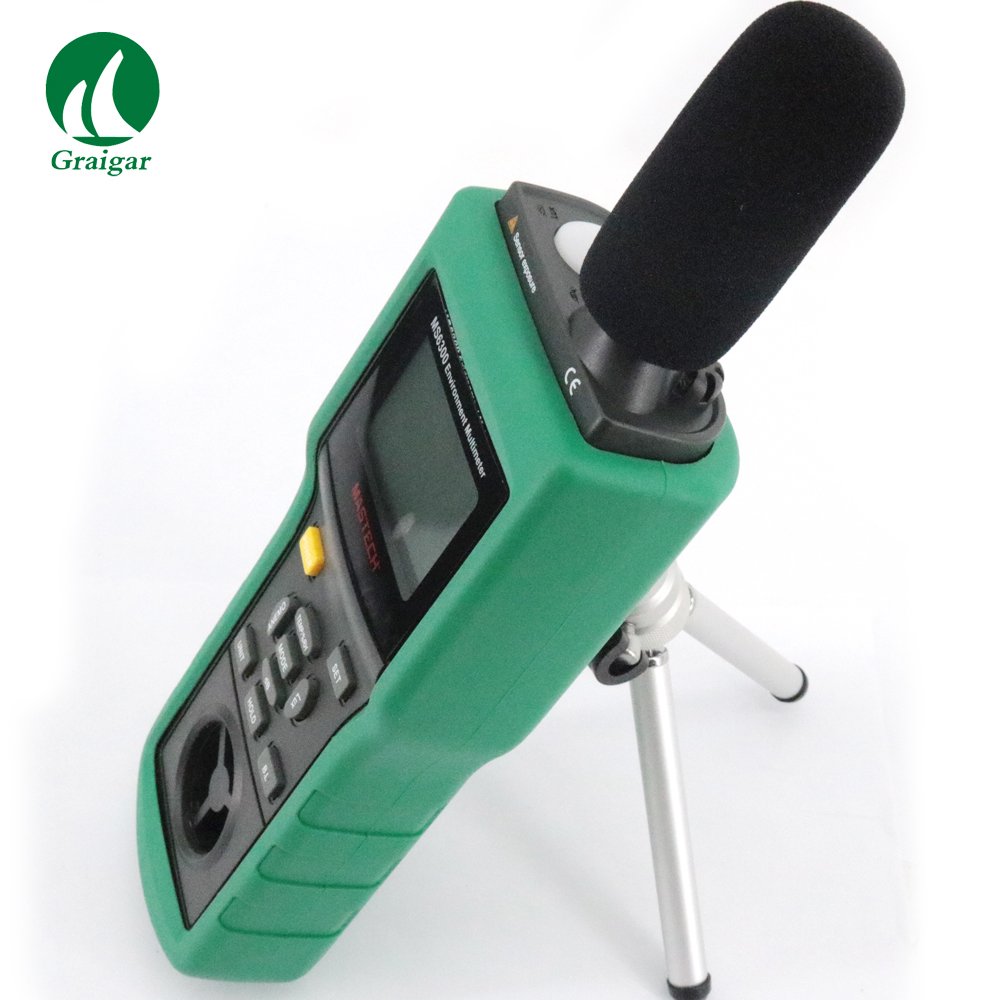 Mastech MS6300 6IN1 Multifunctional Enviroment Meter Humidity and Temperature Meter Sound Level Meter Air Flow Meter