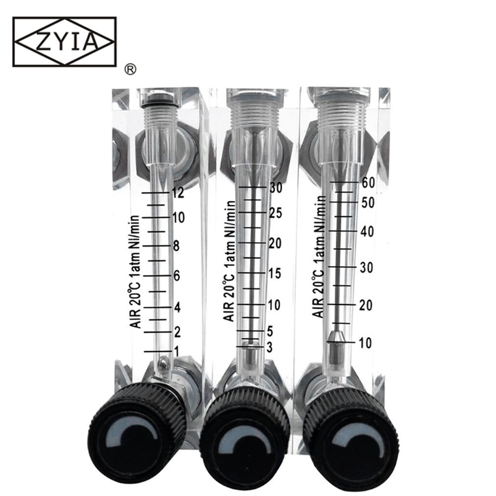 Panel Mount Acrylic Oxygen Rotameter Flow Meter With Regulator