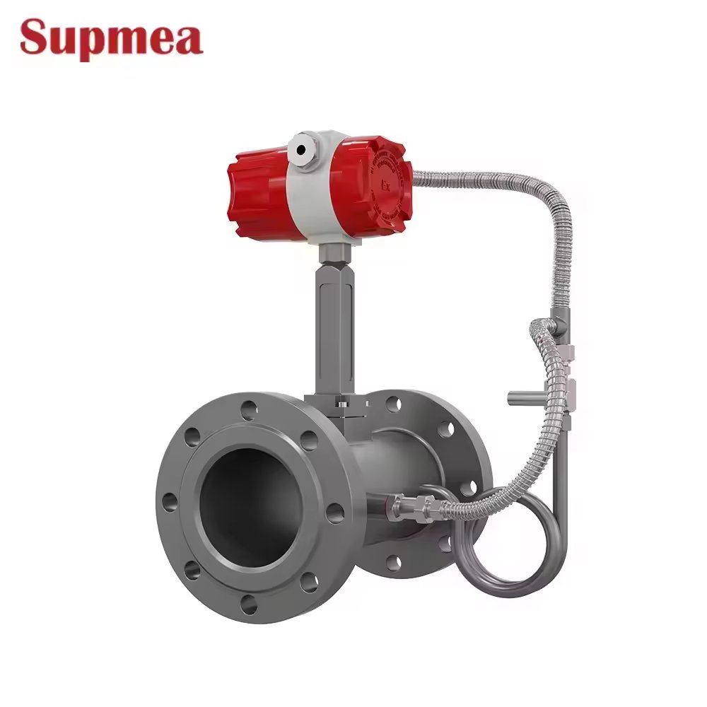 Supmea DN10-DN500 Low Pressure Industrial air Flow Meter Clamp High-precision air vortex Flow Meter Flowmeter