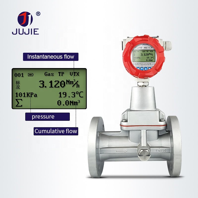 Gas Flow Meter Precession Vortex Flowmeter Natural Gas Methane Air Nitrogen Oxygen Air Flowmeter